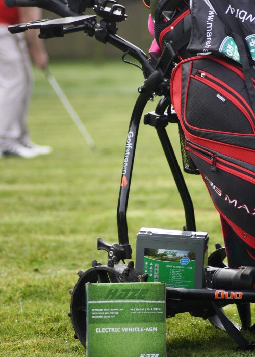 Golf trolly with HAZE deep cycle EV battery